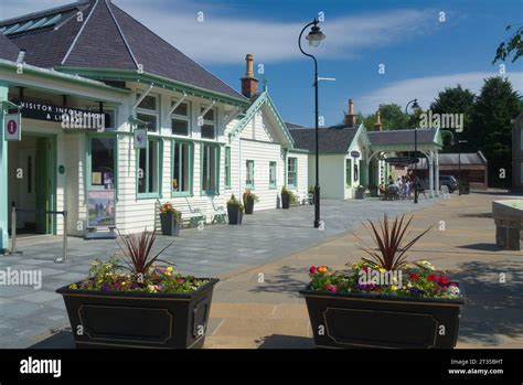 Famous historic Ballater Railway Station (rebuilt after fire) at ...