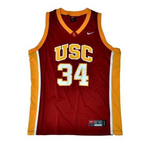 Nike Usc Trojans Replica Basketball Jersey - #34 Crimson