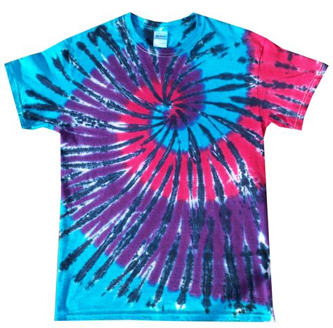 Tie dye T Shirt blue Pink and purple spiral , all sizes, Hand dyed in ...