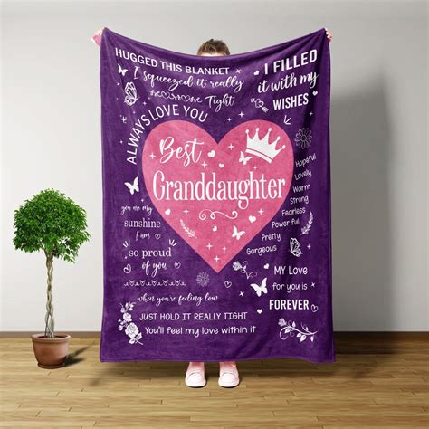 Granddaughter Blanket, Throw Blankets, Granddaughter Gifts From Grandma, Granddaughter Gifts ...