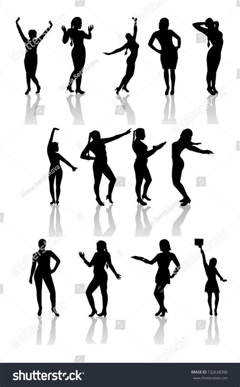 Silhouettes Girls Shadow Vector Illustration Stock Vector (Royalty Free ...