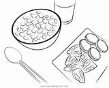 Breakfast Coloring Page For Kids  Free Breakfast Printable Coloring sketch template