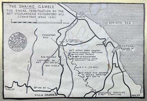 Replica Battle Honours Map of Ortona (Cemetery Hill) – 48th Highlanders ...