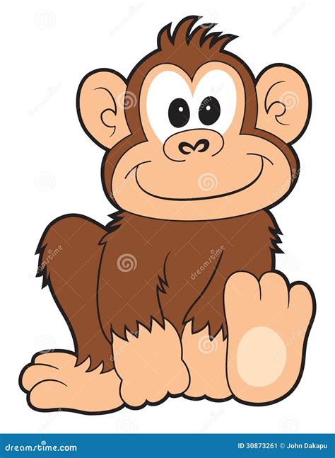 Happy Cartoon Monkey Stock Image - Image: 30873261