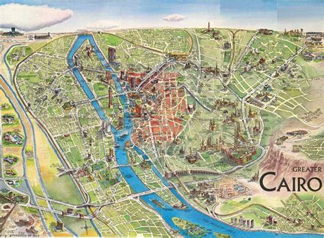 Carte touristique du caire egypte - la Carte de tourisme caire, egypte ...