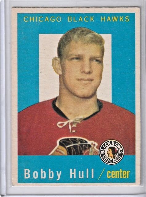 1959-60 Topps Bobby Hull Chicago Black Hawks HOF #47 EX | Bobby hull, Black hawk, Chicago