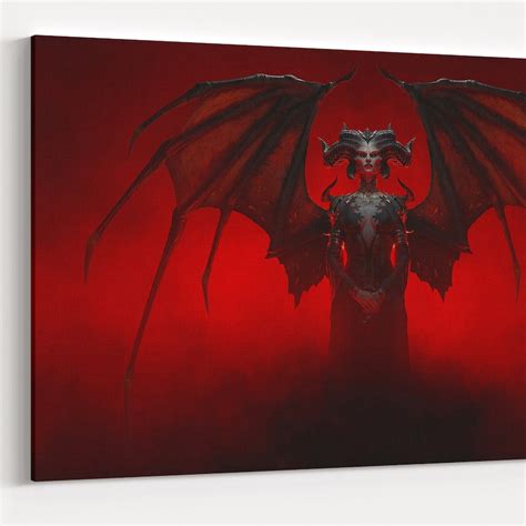 Diablo IV, Lilith Canvas Poster, Diablo 4 Canvas Wall Art, High Quality ...