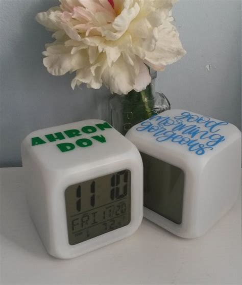 LED Alarm Clock Light up Cube Digital Personalized Name Boy - Etsy