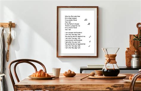 I Am Who You Say I Am Song Lyrics Wall Art Printable - Etsy