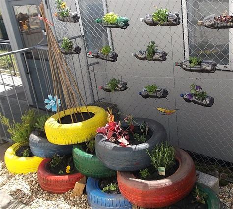 Brilliant ideas for repurposing containers: Recycling and Planting at Little Angels School ...