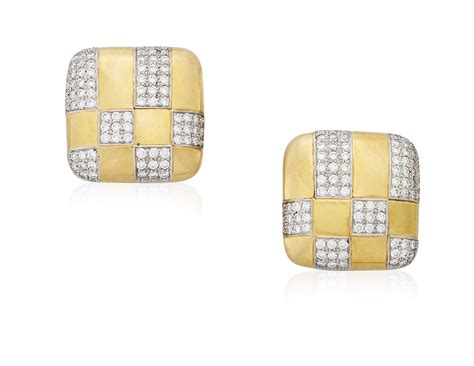 TIFFANY & CO. DIAMOND AND GOLD EARRINGS, | Christie’s