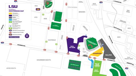 LSU Baseball Parking Information, Map and Policies