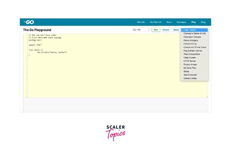 Golang Playground for Practice - Scaler Topics