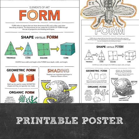 7 Elements of Art Worksheets, Activities, and Printable Posters - Look between the lines