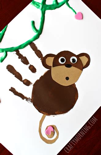 Handprint Monkey Valentine Craft for Kids - Crafty Morning