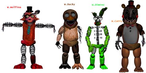 Fnaf Withered Animatronics by wicher8181 on DeviantArt