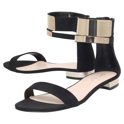 Carvela kurt geiger Keel Flat Sandals in Black | Lyst