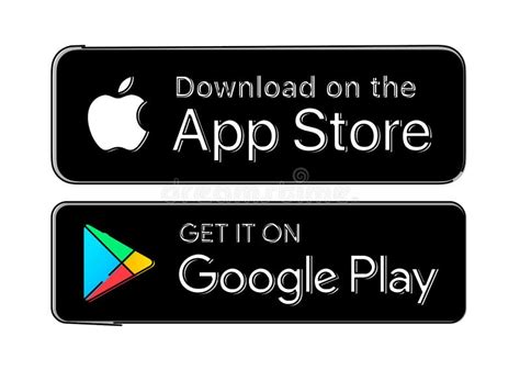 Download on the App Store and Get it on Google Play Button Icons, Vector Illustration Editorial ...