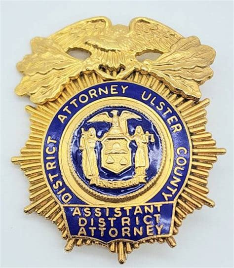 Obsolete Ulster County District Attorney Badge Auction