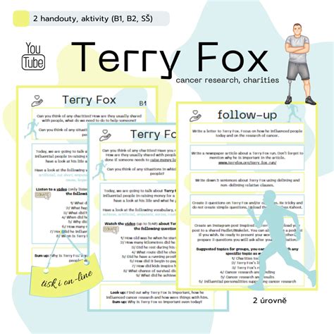 Produkt - Terry Fox - charity, cancer research (2 úrovně, SŠ)