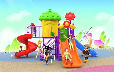 LLDPE Raw Material Children Outdoor Playground - China Used Plastic Playground Slide and Curved ...