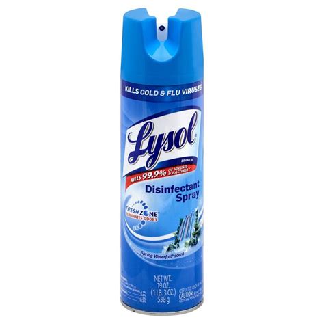 Lysol 19 oz. Spring Waterfall Disinfectant Spray (12-Pack)-79326 - The ...