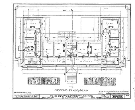 Burlington County Prison Diagrams Burlington County Prison, Mt. Holly ...