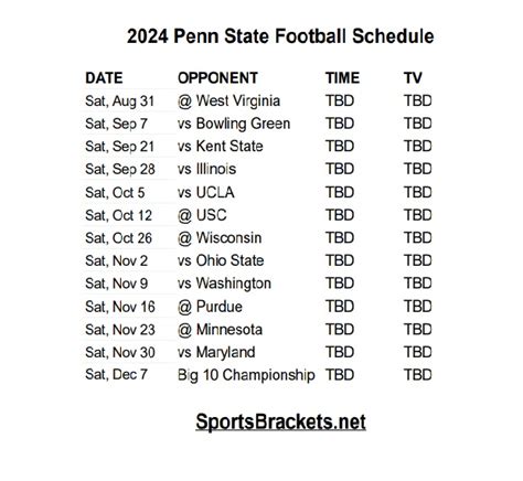 Penn State Football Schedule 2024 Tickets - Floris Valentina