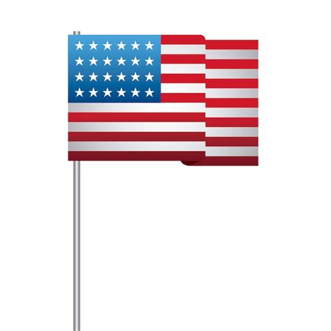 Premium Vector | United state of american flag in stick