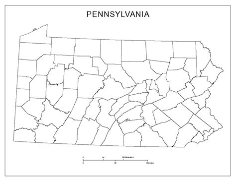 Blank County Map Of Pennsylvania - Pa County Map Printable - Printable Maps