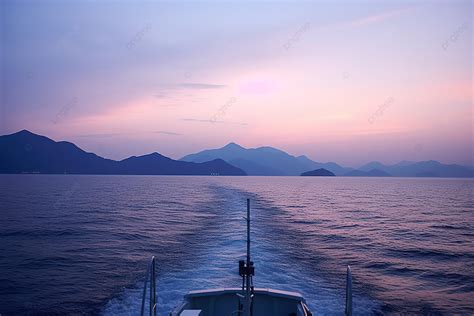 Sunset From A Boat Background, Gyeongnam, Sea, Island Background Image And Wallpaper for Free ...