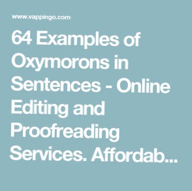 oxymoron examples sentences | Differbetween