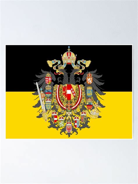 "Yellow Stylised Austrian empire flag " Poster for Sale by AidanMDesigns | Redbubble