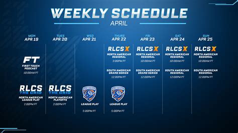 Rocket League Esports on Twitter: "Here's this week's schedule! We've ...