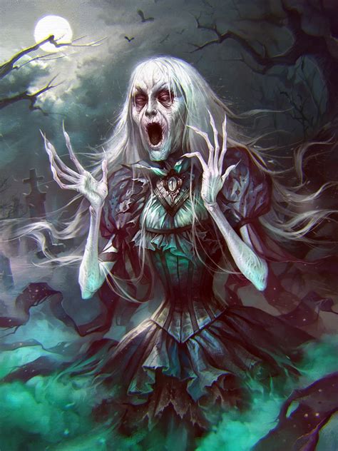 Banshee by Valeria Styajkina | Fantasy | 2D | Scary art, Horror art, Mythological creatures