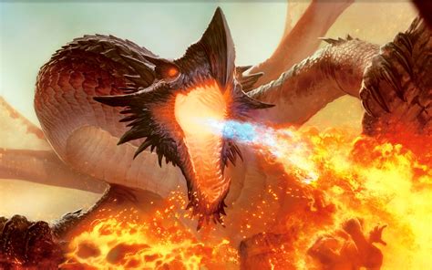 dragon, Fire, Fantasy Art, Magic: The Gathering Wallpapers HD / Desktop and Mobile Backgrounds