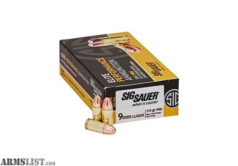 ARMSLIST - For Sale: Sig Sauer 9MM Ammunition