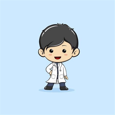 Cartoon Cute little male doctor,vector design 11334689 Vector Art at ...