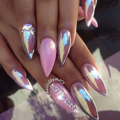 21 Stunning Chrome Nail Ideas To Rock The Latest Nail Trend | Styles Weekly