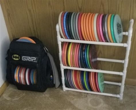 Loving this new homemade disc rack! Super cheap and easy to make. : discgolf