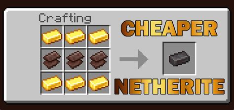 Cheaper Netherite Recipe | Minecraft PE Mods & Addons