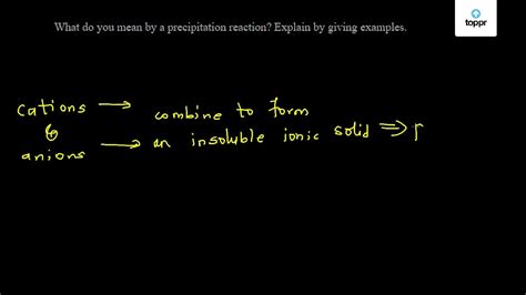 Precipitation Reaction Examples