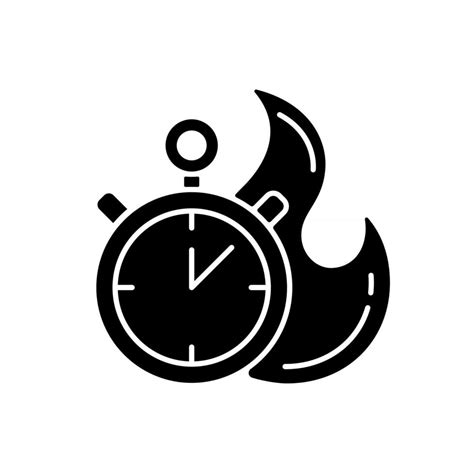 Time limit black glyph icon 2810558 Vector Art at Vecteezy