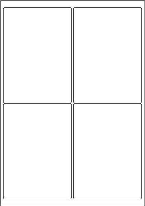 4 Labels Per Sheet Template