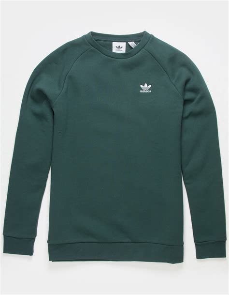 ADIDAS Essential Mens Crewneck Sweatshirt - DK GREEN | Tillys