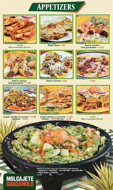 Las Margaritas - Menu