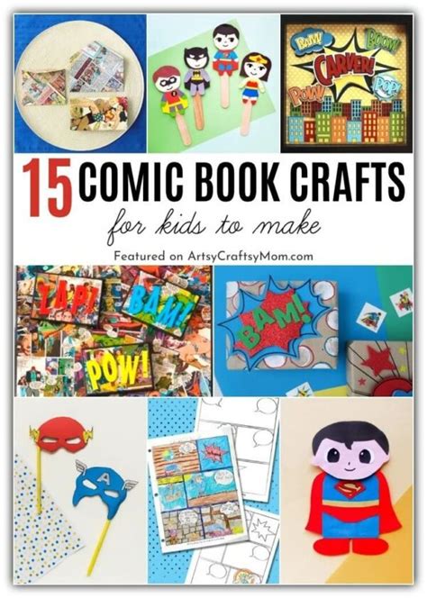 15 Cheerful Comic Book Crafts for Kids