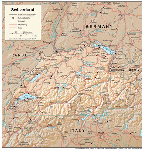 Switzerland Map and Satellite Image