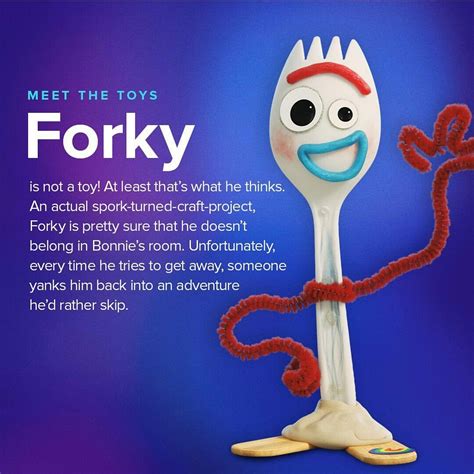 Meet the Toys....Forky | Toy story quotes, Disney toys, Toy story birthday