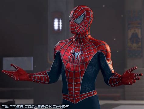 The Raimi suit, great edit. : SpidermanPS4